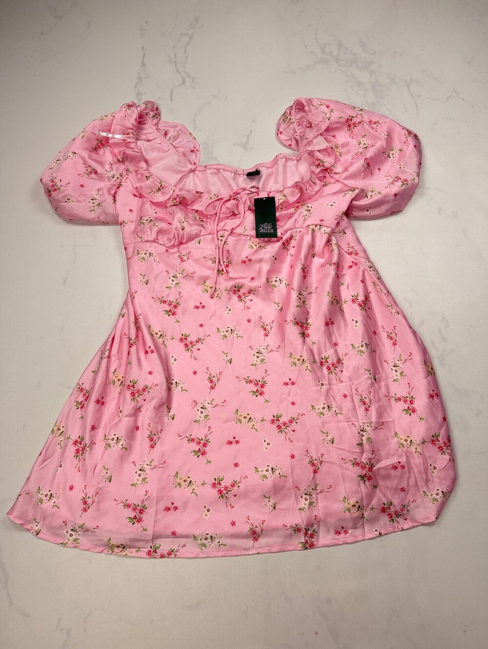 Wild Fable Babydoll Dress Pink 90s VTG Printed - Womens XXL